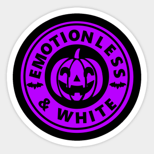 Emotionless and White Purple Sticker